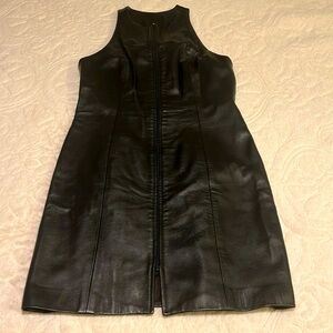 Genuine leather luxury dress